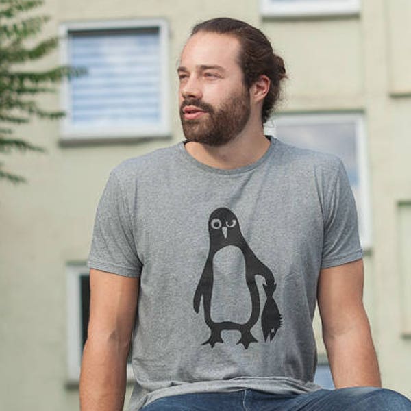 Pinguin Paul - Men - Bio Fair Wear T-Shirt - Heather Grey