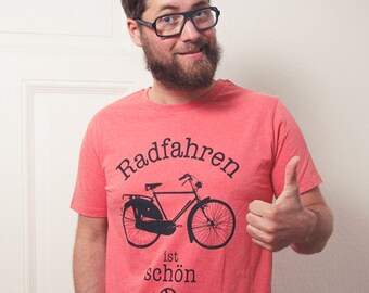 Radfahren ist schön - Men - Bio Fair Wear T-Shirt - Heather Red