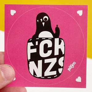 Pinguïn Paul houdt niet van Nzs - Stickerset van 5 - Roze