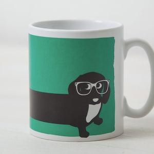 Dr Wuffinger - Mug with sausage dog - Green