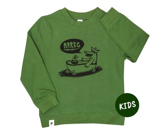 Kriss Krokodil - Kinder Bio Sweater - Organic Cotton - Grün