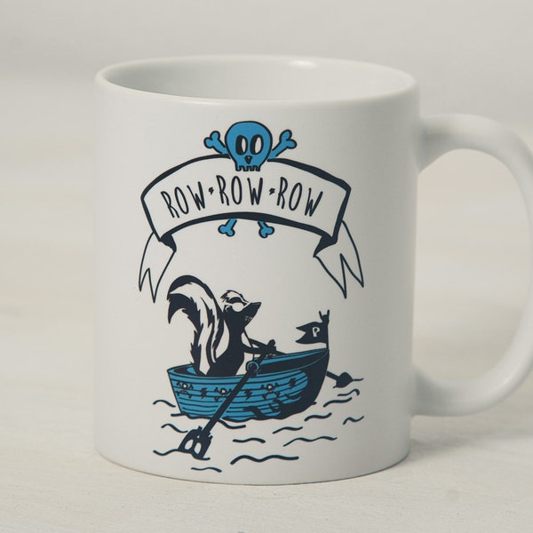 Sven das Piraten Stinktier - Tasse - Weiß Blau