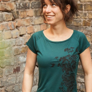 Plant Hummingbird - Fair Trade Tencel Women's T-Shirt - Petrol