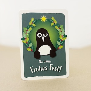 Il pinguino Paul dice buone vacanze/Natale - cartolina A6