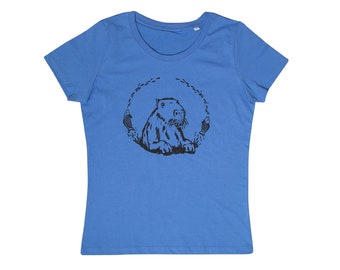 Wanda Capybara - Fair Wear Women's T-Shirt - BrightBlue