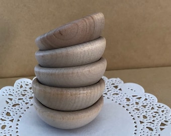 Tiny bowl | Wood | Mini Bowls | kitchen accessories | Unfinished | Raw | Toys | Props
