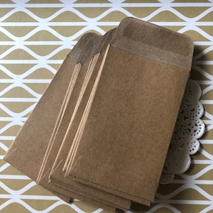 Envelopes de sementes tamanho #1 57 x 89 mm | Embalagem ecológica | Envelopes para moedas e dinheiro | Pacotes | Casamento | Reciclável | Cartões-presente | Lembrancinhas | Resistente