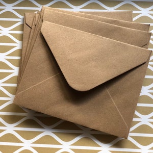 Mini enveloppes 110 x 85 mm | Emballage respectueux de l'environnement | Mariage | Cadeaux | Recyclable | Cartes-cadeaux