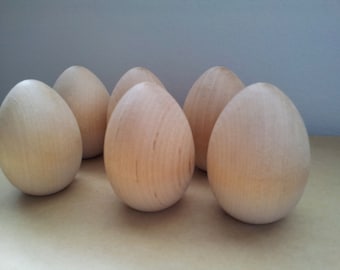 Dozen Wooden Large Eggs | Hen| 1-3/4 inches 4.4 cm Diameter | Unfinished |Perfect for Easter | DIY Projects | Toys Games | Craft Supplies