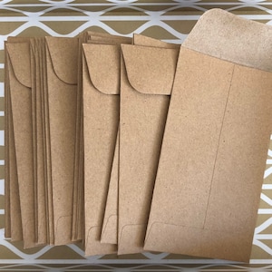Buste per semi misura n. 2 62 x 107 mm / Imballaggio ecologico / Buste per monete / Pacchetti / Matrimonio / Riciclabile / Biglietti d'auguri / Bomboniere / SFUSO