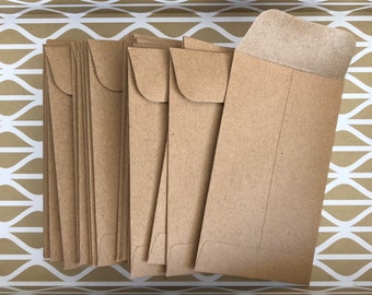 Size #2 Seed Envelopes 62 x 107mm |Eco-friendly Packaging |Coin Money Envelopes | Packets |Wedding |Recyclable |Gift cards | Favours |BULK