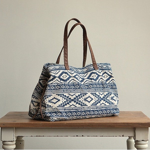 canvas printed tote bag, shoulder bag, travel bag, Messenger, handbag