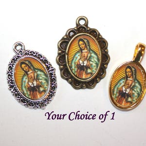 Our Lady of Guadalupe Catholic Mini Medal |For Rosaries/Bracelets/Necklaces | Choice of Bronze, Antique Gold or Antique Silver | STA-101-332