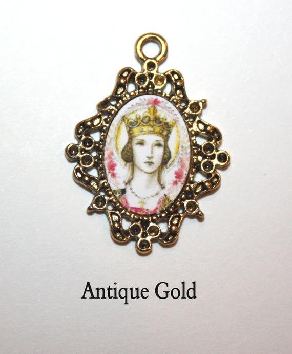 Margaret Mini-Medal Charm/Add to Rosary/Choice St Antique Silver/Bronze/ Gold Margaret Mini-Medal Charm/Add to Rosary/Choice St Antique Silver/Bronze/ Gold