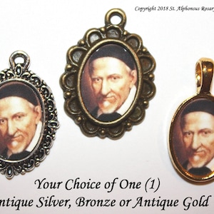 St. Vincent de Paul Mini Medal | Add to Rosaries/Bracelets, etc. | Your choice of Bronze, Antique Gold or Antique Silver | STA-101-119