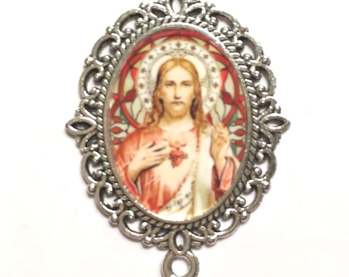WATERPROOF Custom Image of the Sacred Heart of Jesus Rosary - Etsy