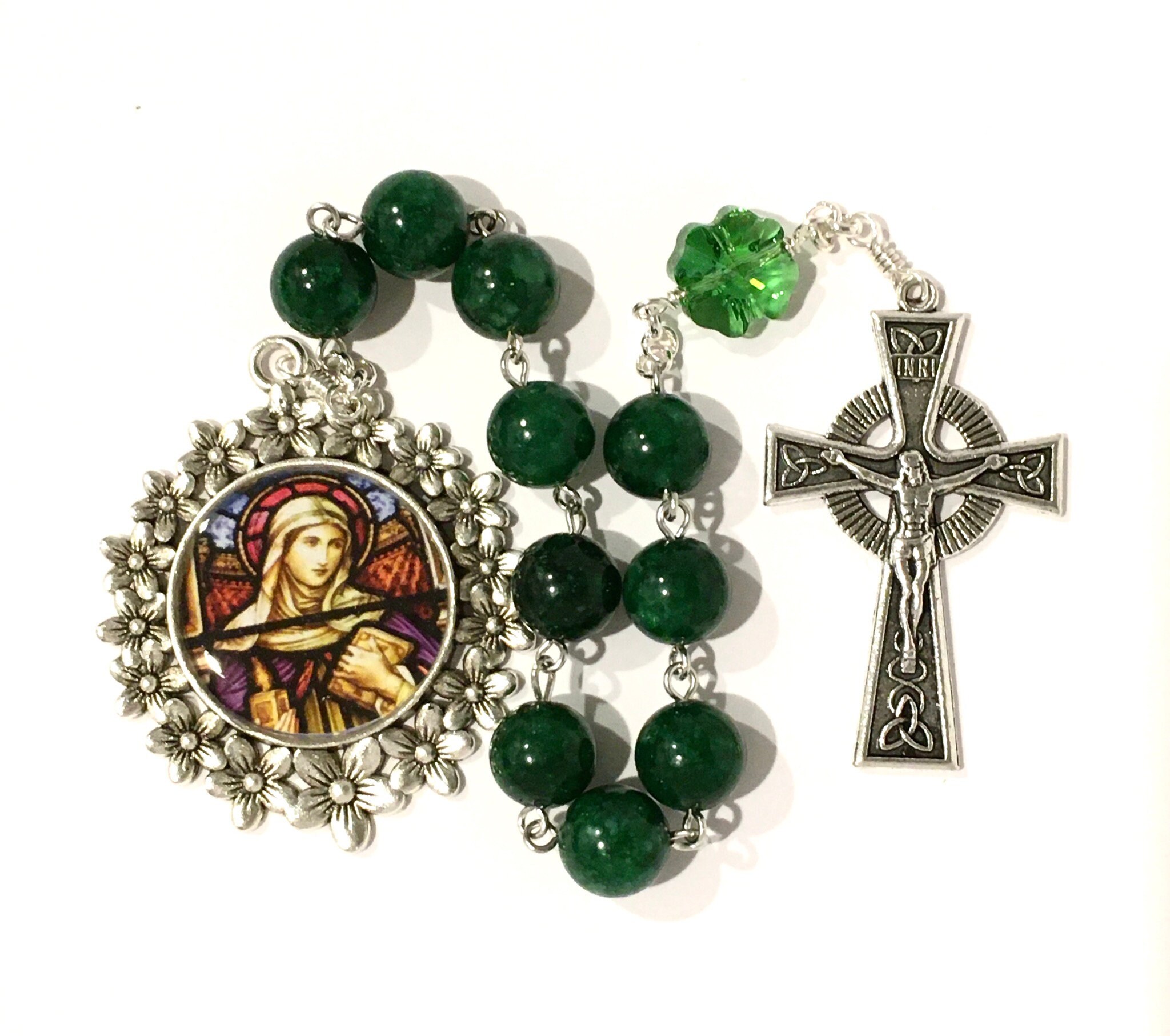 LARGE St. Bridget Irish One Decade Catholic Pocket Rosary | Etsy