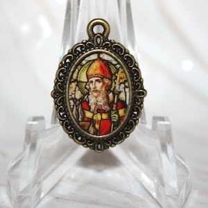 St. Patrick # 2/Mini Medal to add to Rosaries/Bracelets/Necklaces/Catholic Medal/Choice of Bronze, Silver, Antique Gold Charm | STA-101-499