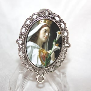 Our Lady of America Custom Rosary Center Part|  Choice of Antique Silver, Bronze,  Antique Gold or Bright Gold | Image # 3 | STA-101-101