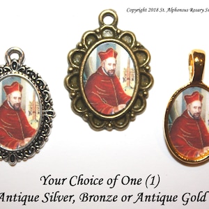 St. Robert Bellarmine |Catholic Mini Medal | Rosaries/Bracelets/Necklaces | Bronze, Antique Gold or Antique Silver| STA-101-518
