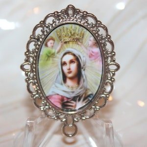 Immaculate Mary Queen of Heaven Rosary Center |  Rosary Supplies | Available in Antique Silver, Antique Gold or Antique Bronze | STA-101-113