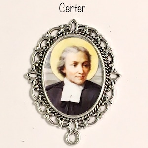 St. Jean (John) Baptiste de La Salle Rosary Center Part | Choice of Antique Silver, Bronze or Antique Gold | STA-101-453