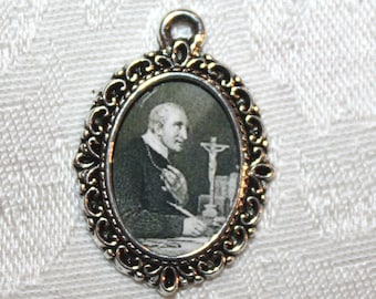 St. Alphonsus de Liguori Mini Medal | Add to Rosaries, Bracelets, Necklaces | Bronze, Antique Gold, Bright Gold or Silver | STA-101-354