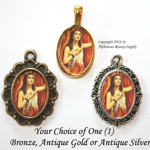Holy Souls in Purgatory | Anima Sola | Mini Medal to add to Rosaries/Bracelets, etc. | Bronze, Antique Gold or Antique Silver | STA-101-110