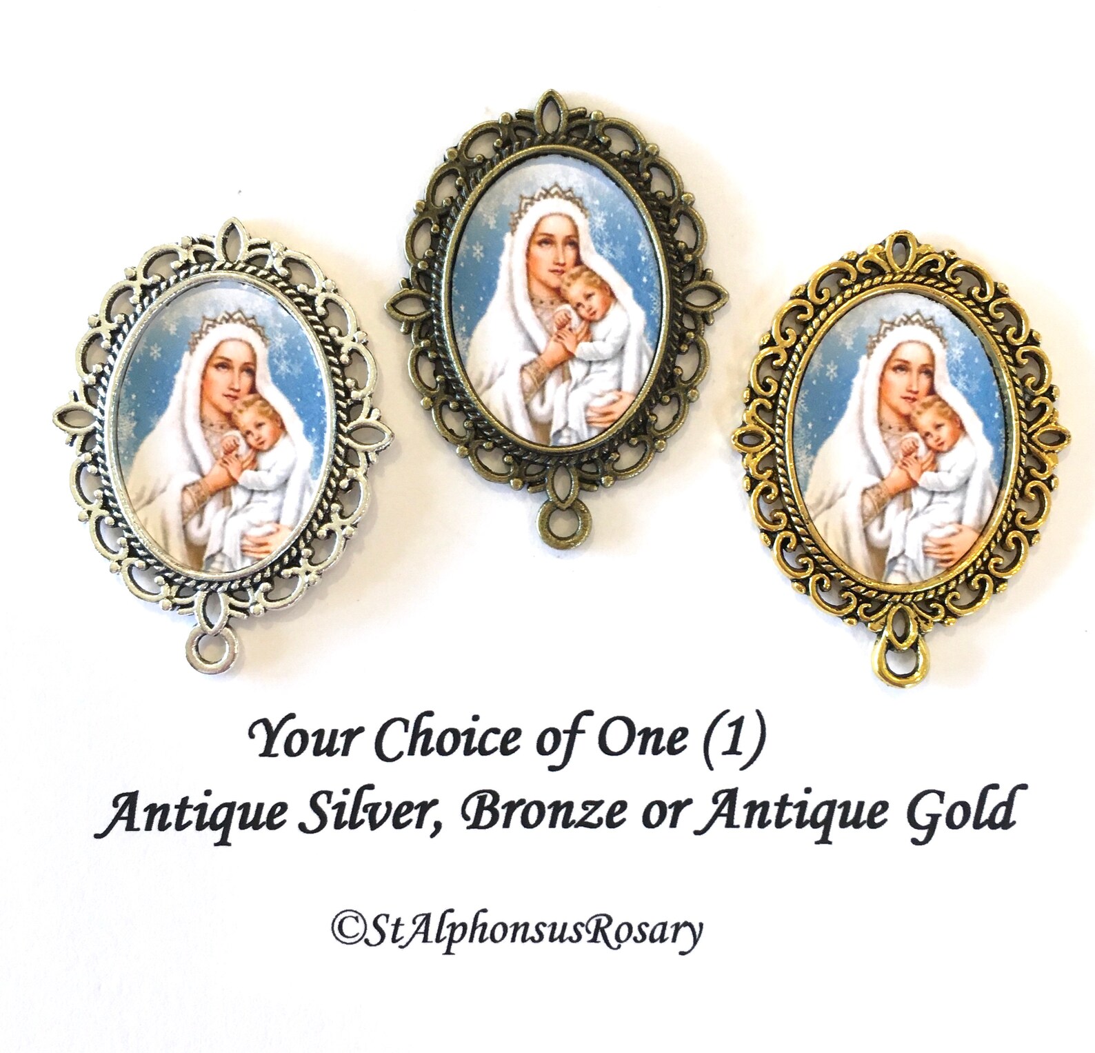 Rosary Gifts One 1 Our Lady of the Snows Rosary Center Part Etsy