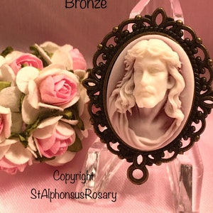 One (1) CAMEO Rosary Center Part |Jesus Crowned with Thorns |  Choice of Bronze, Antique Silver or Antique Gold |Rosary Supplies