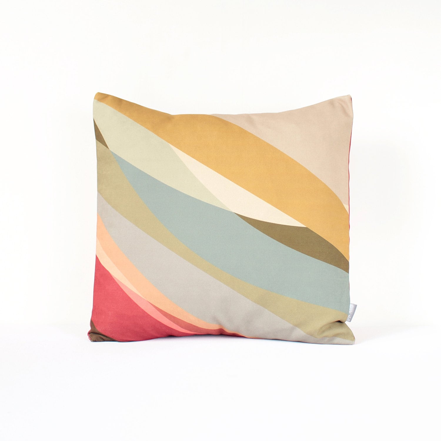Abstract Decorative Pillow Cover in Beige Red Blue Etsy