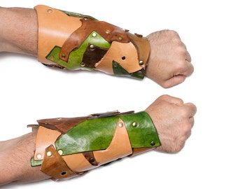 Barbarian Wild Man Orc Bracers Pair