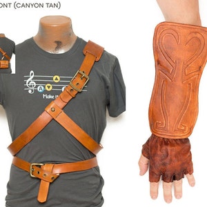 Legend of Zelda Cosplay Link Leather Belts, Bracer, Bags & Gloves Twilight Princess Medieval