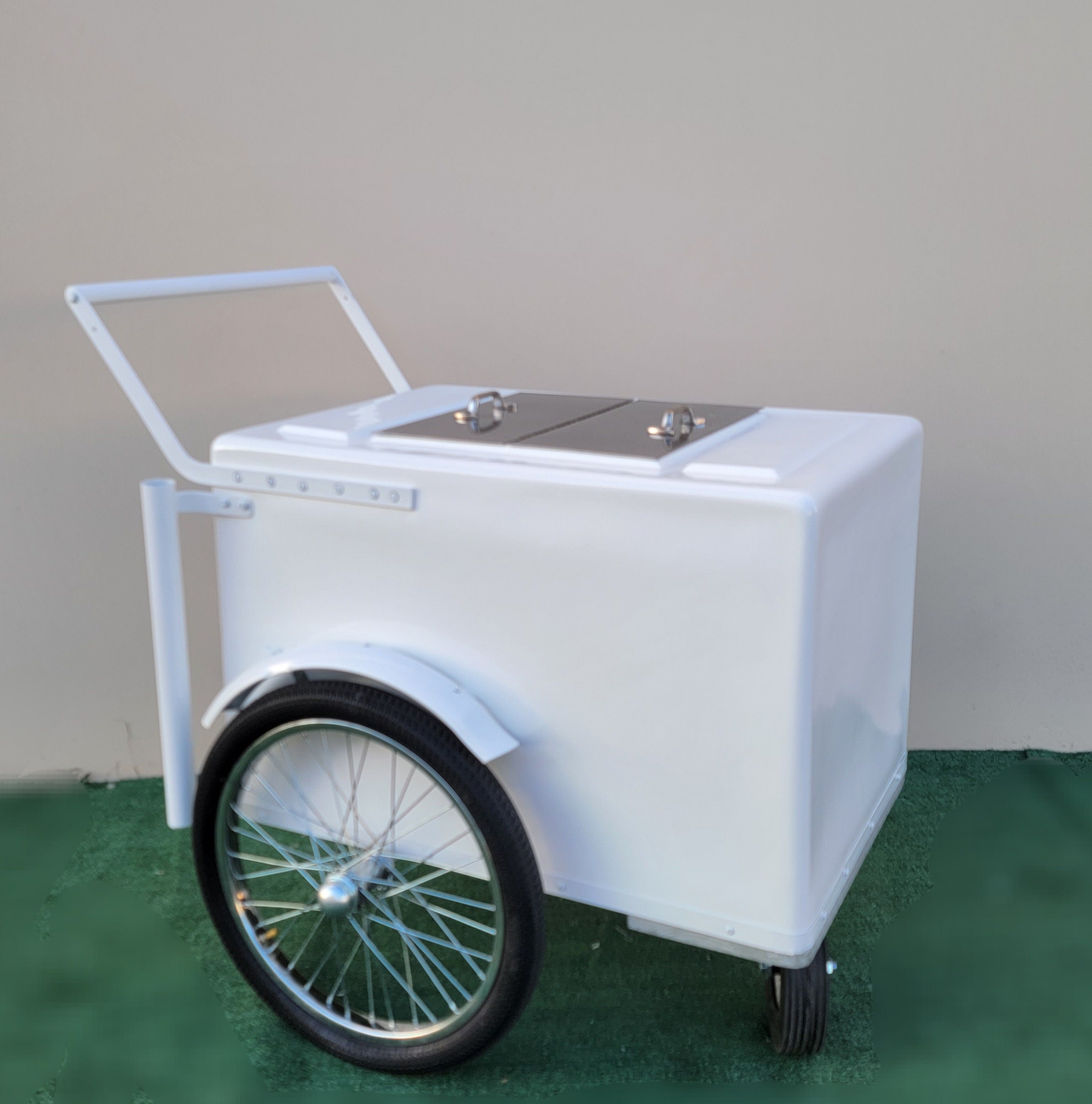 Standard size Paleta Cart, Popsicle Cart, Ice Cream cart White w/  white Painted trim