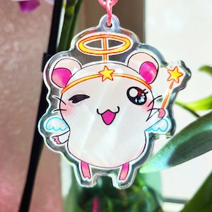 HAMTARO Ham-Ham liefdesverdriet | Spat & Harmony acryl bedels | Leuk Kawaii-spel