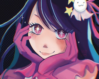 Impression d'art AI HOSHINO | Oshi no Ko | Dessins De Fans D'Anime