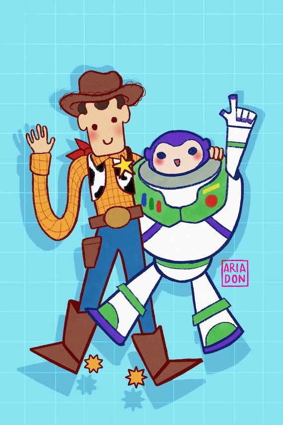 PIXAR TOY STORY Postcard Print Woody Buzz Lightyear Disney