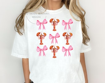 Coquette Crawfish Comfort Colors T-shirt, Coquette Louisiana, Girly Crawfish shirt, Trendy Crawfish Shirt