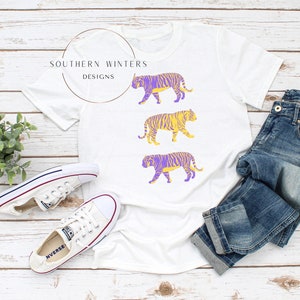 Adult Tigers Game Day T shirt- Tiger game day- Cute tiger graphic t shirt