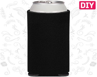 plain black koozies