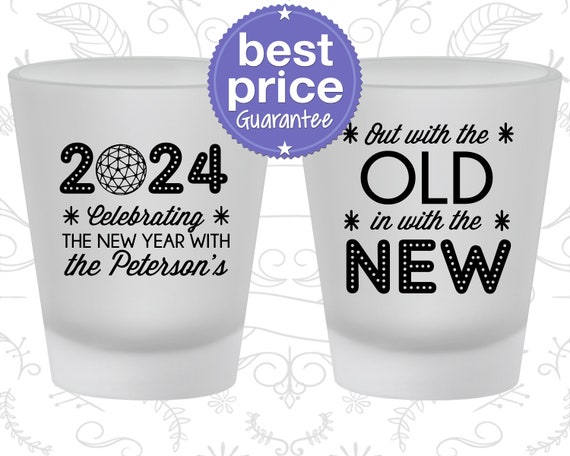 New Years Shot Glass, New Years Eve Party Favors, New Years Eve Gifts, New Years Ball (170000) Il_570xn