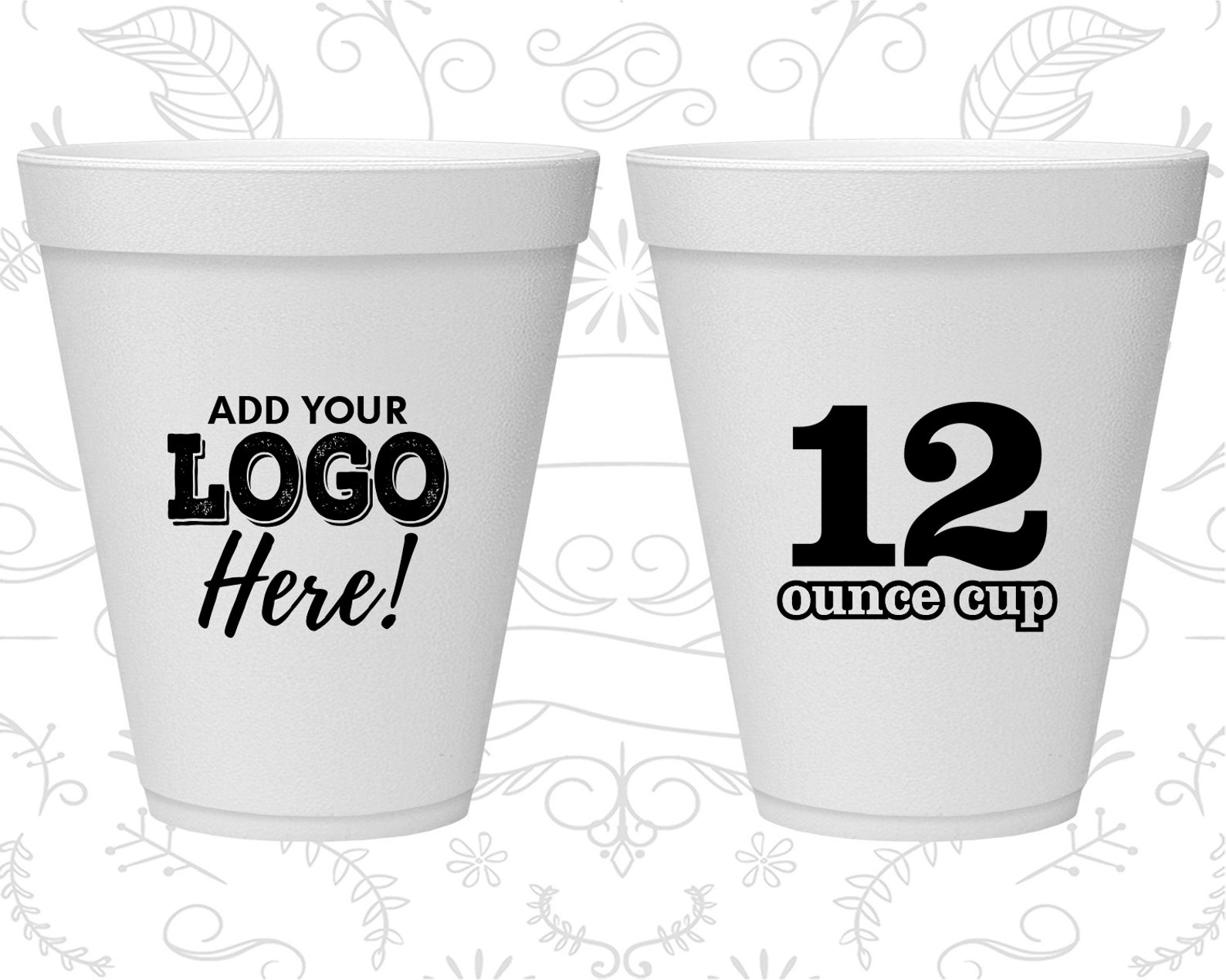 Styrofoam Cups Foam Cups Personalized Styrofoam Cups Custom Etsy