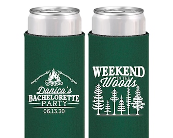 Camping Bachelorette Can Cooler, Bachelorette Can Coolers, Camp Bachelorette Party Can Cooler, Bachelorette Cooler | 60094