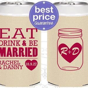 Wedding Favor Can Coolers, Custom Wedding Favors, Personalized Wedding Favors, Rehearsal Dinner Favors, Wedding Favors for Guest | 617