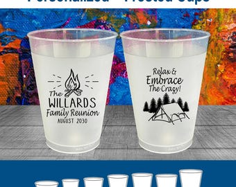 Family Reunion Frosted Cups, Family Reunion Favors, Family Reunion Gift Ideas, Mountains, Family Reunion Camping | 160045