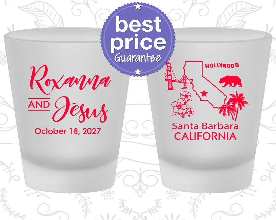 California Shot Glass, California Shot Glasses, California Glass