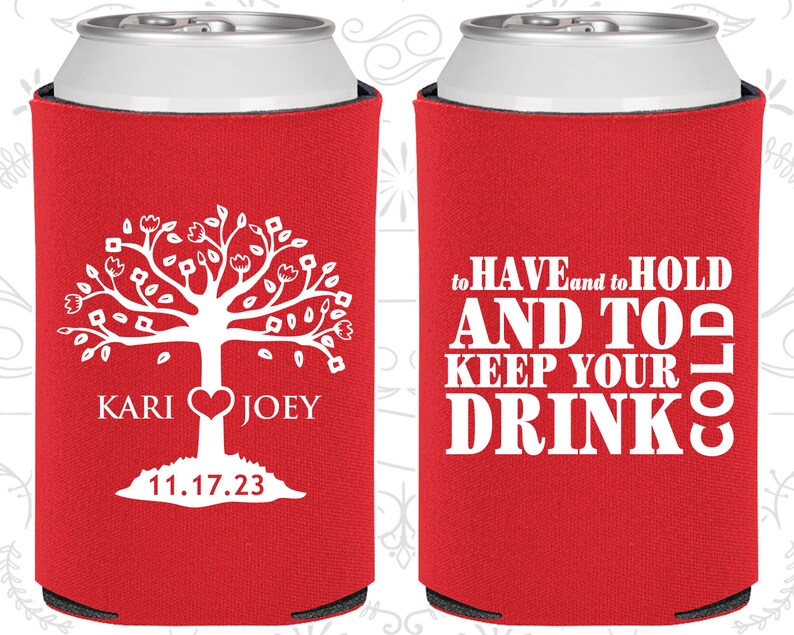 38 Wedding Love Tree To Have and To Hold and To Keep Your Drink Cold Wedding Tree Can Coolers Wedding Decoration