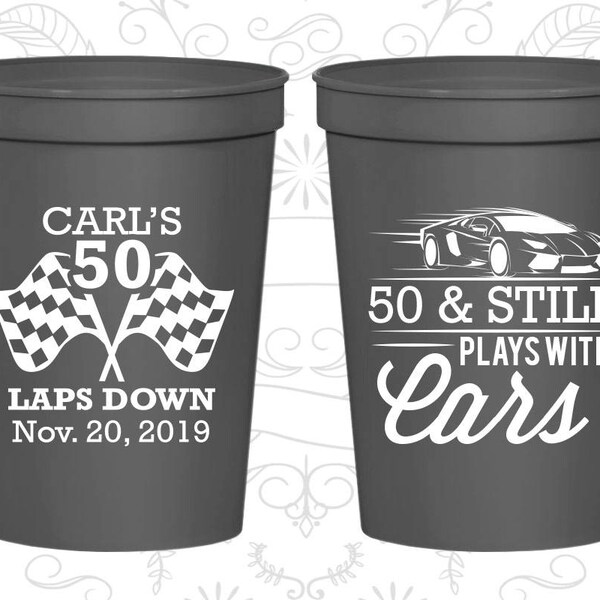 Custom Race Car Cups Etsy