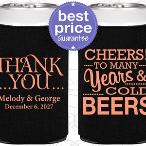 Custom Wedding Favor Can Coolers Personalized Wedding Favors Wedding Favors Wedding Rehearsal Dinner Favors Wedding Reception | 573