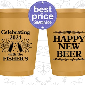 New Years Frosted Cups, New Years Eve Party Favors, NYE Party 2025, Happy New Beer | 170004
